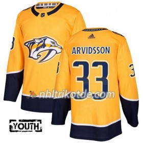 Nashville Predators Trikot Viktor Arvidsson 33 Adidas 2017-2018 Gold Authentic - Kinder